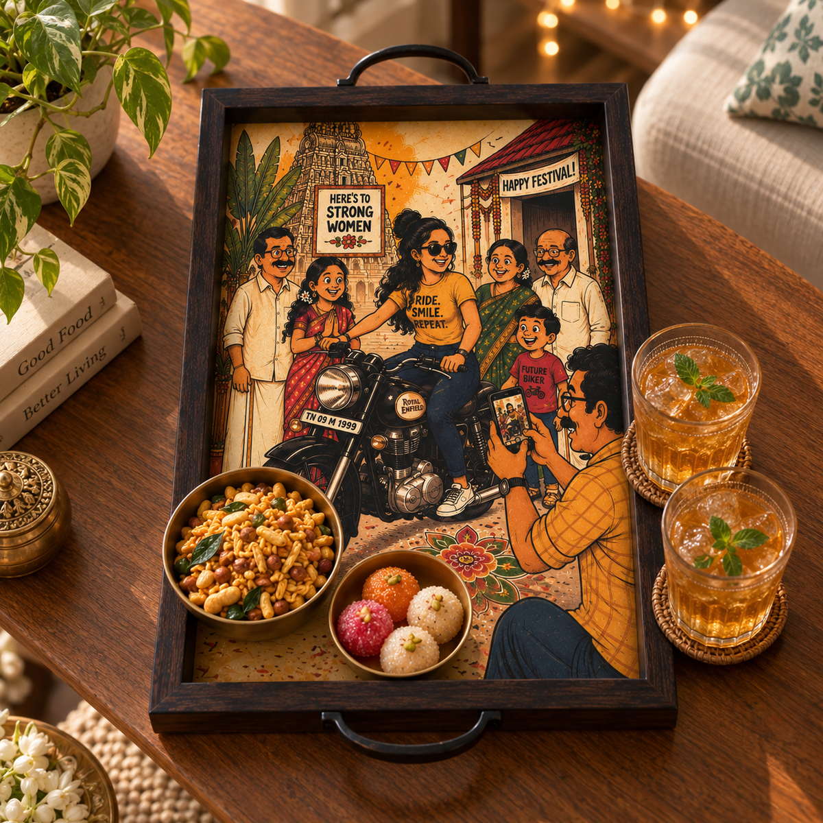 Strong Women Royal Enfield Tray